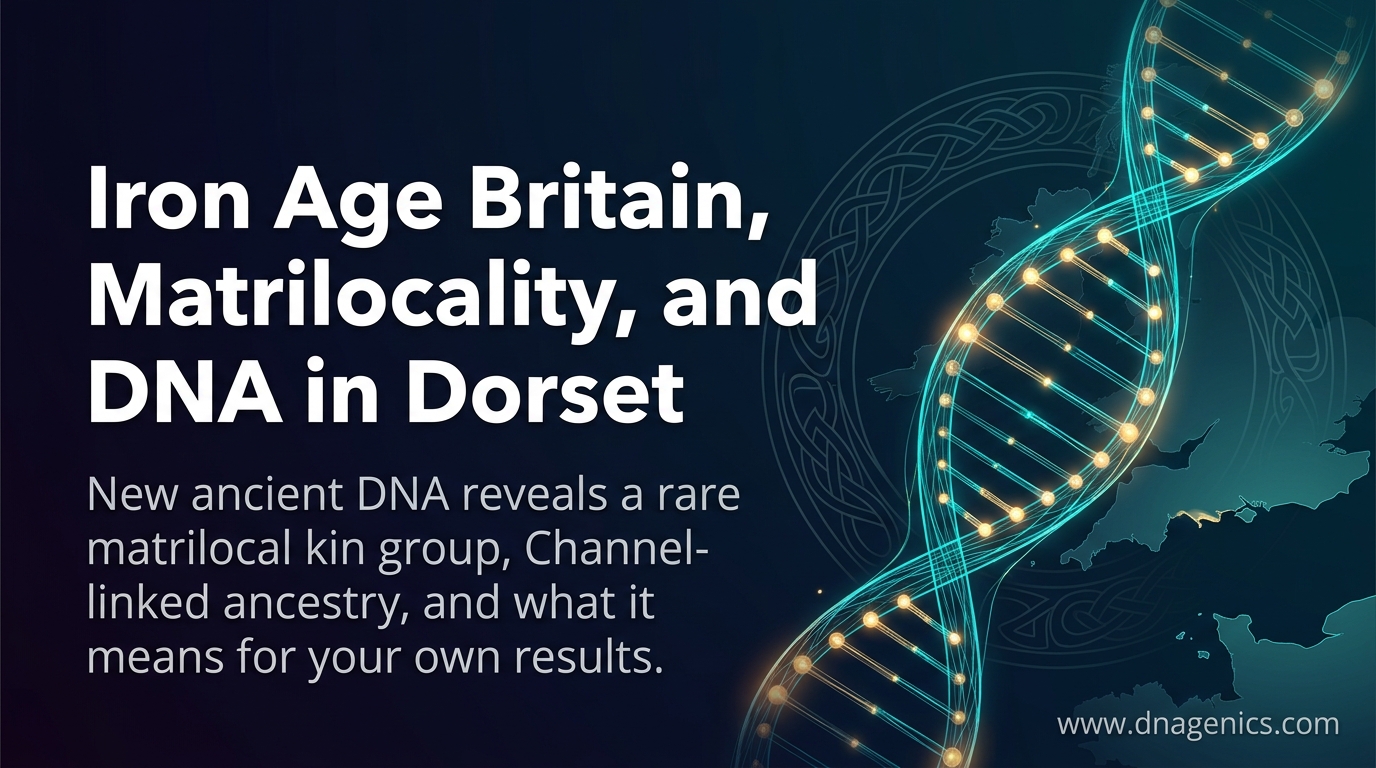 Ancient DNA map of Iron Age Dorset cemeteries, migration across the English Channel, and kinship patterns