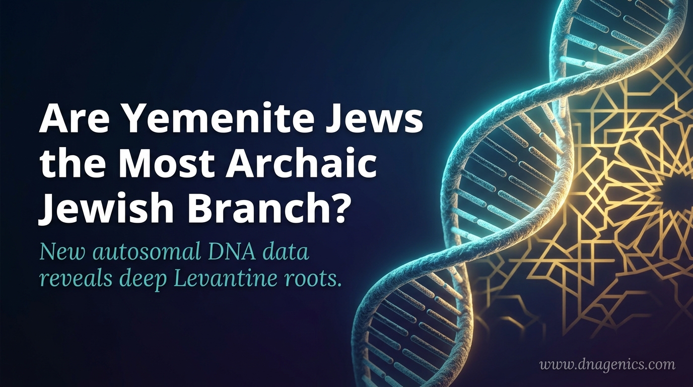 Yemenite Jews ancestry map showing genetic proximity to Arabian and Levantine populations