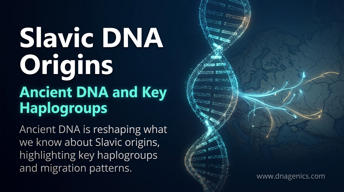Ancient DNA and Slavic migration map with haplogroups and archaeological sites