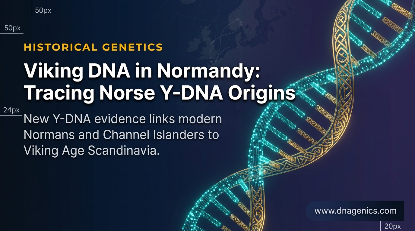 Map of Normandy showing Viking-era regions linked to Scandinavian Y-DNA and ancestry