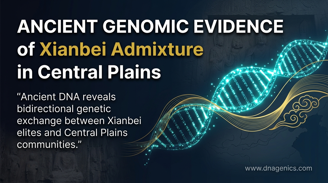 Illustration of Xianbei genetic admixture in the Central Plains