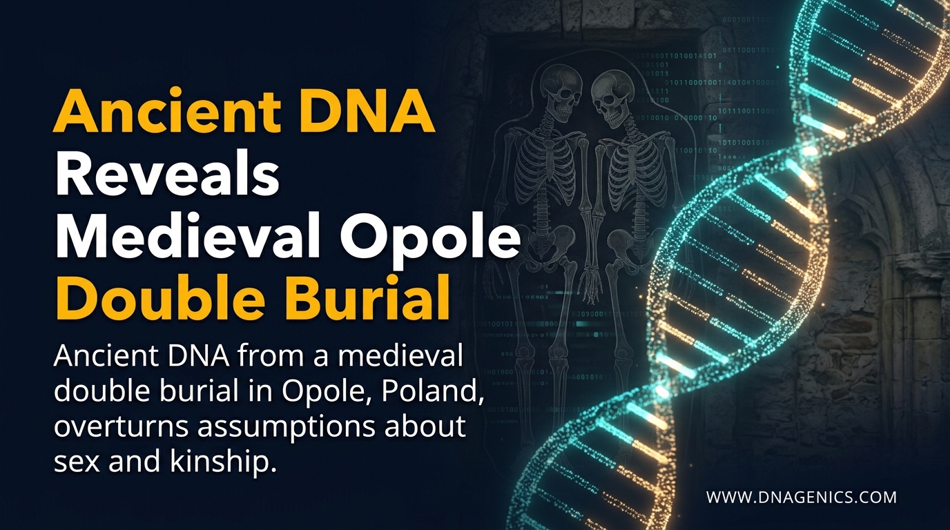 Ancient DNA study of a medieval double burial in Opole, Poland, showing how genetics can reveal sex and kinship in archaeology