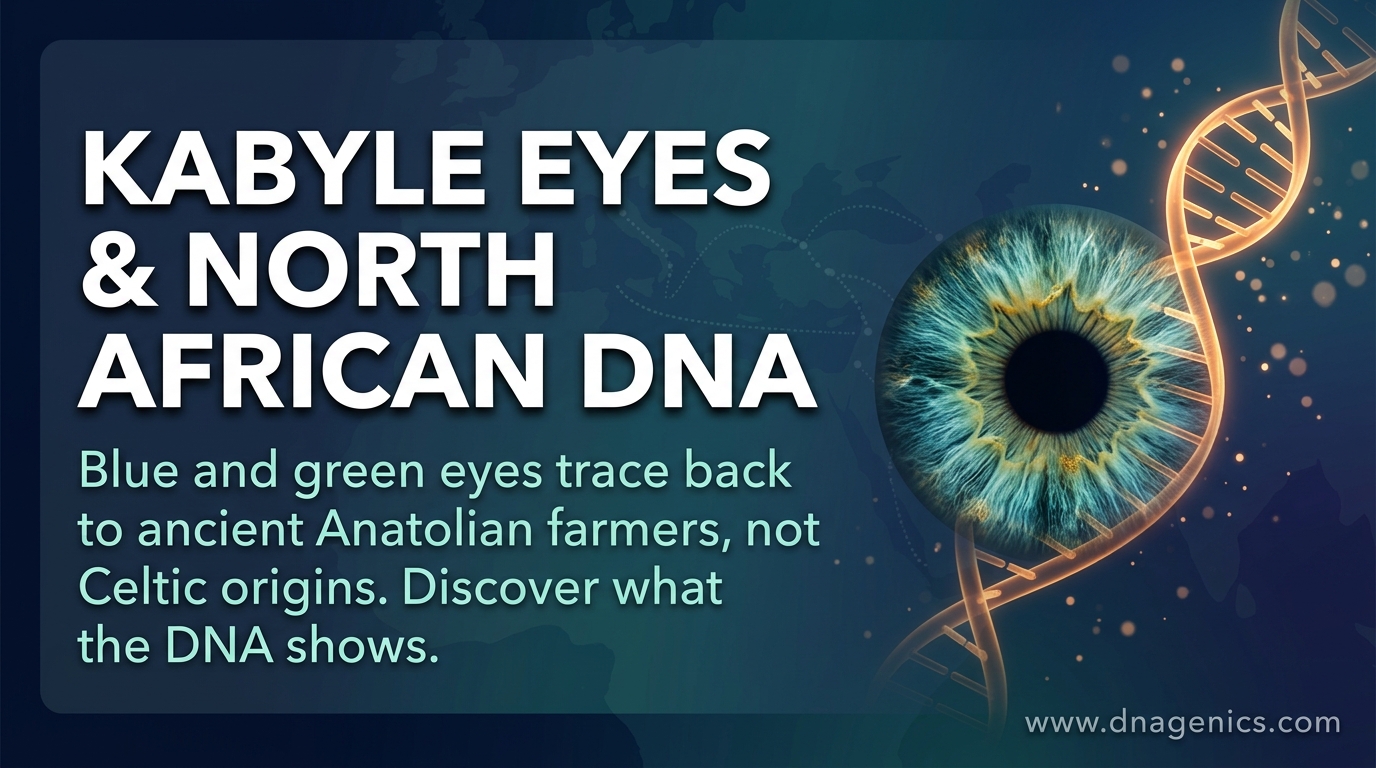 Kabyle child with light eyes, representing ancient North African and Anatolian DNA ancestry