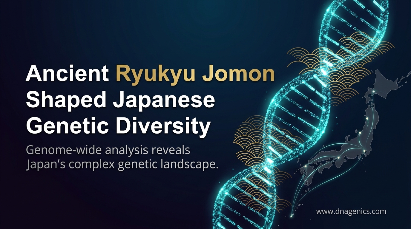 Map of Ryukyu Archipelago showing Jomon and modern Japanese genetic diversity