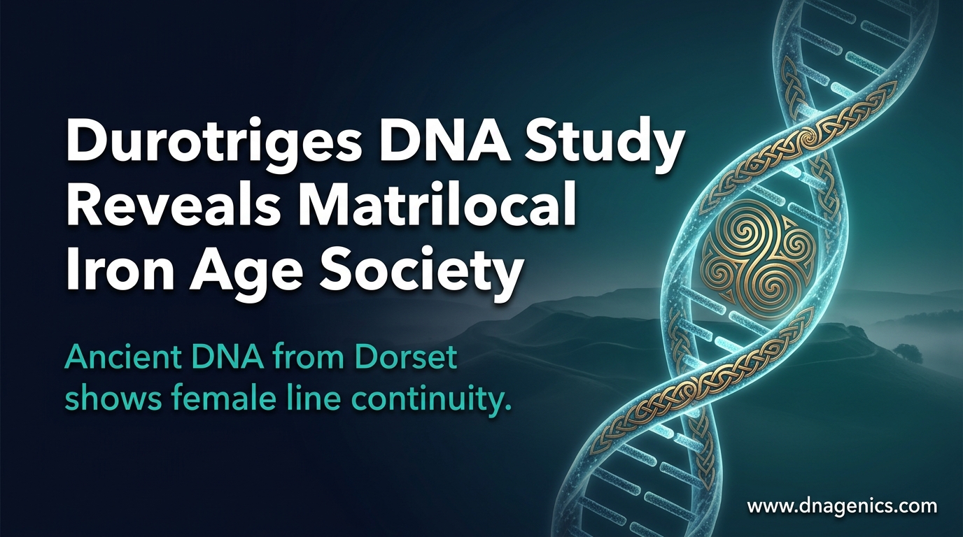 Ancient DNA analysis of an Iron Age cemetery in Dorset showing female line continuity and male migration