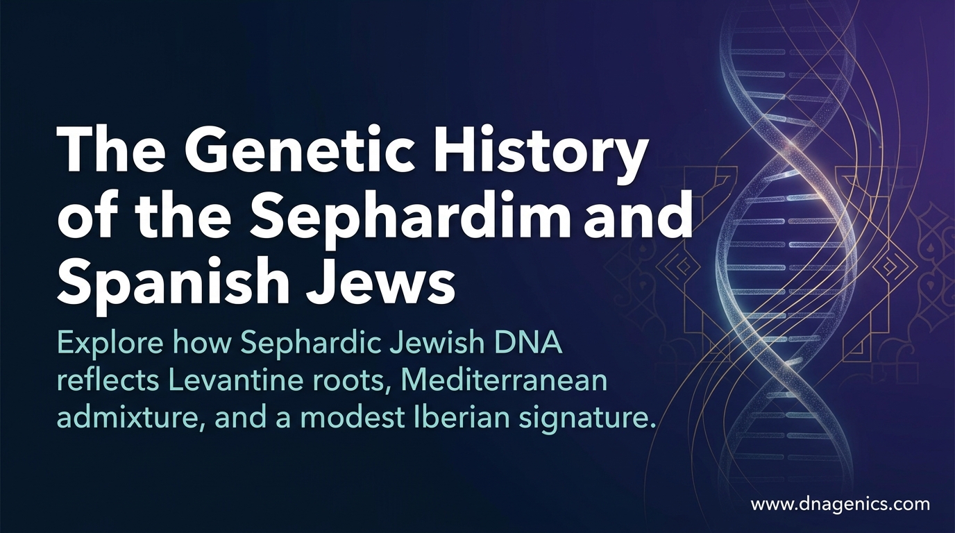 Map of Sephardic Jewish migration from Iberia across the Mediterranean with DNA ancestry patterns