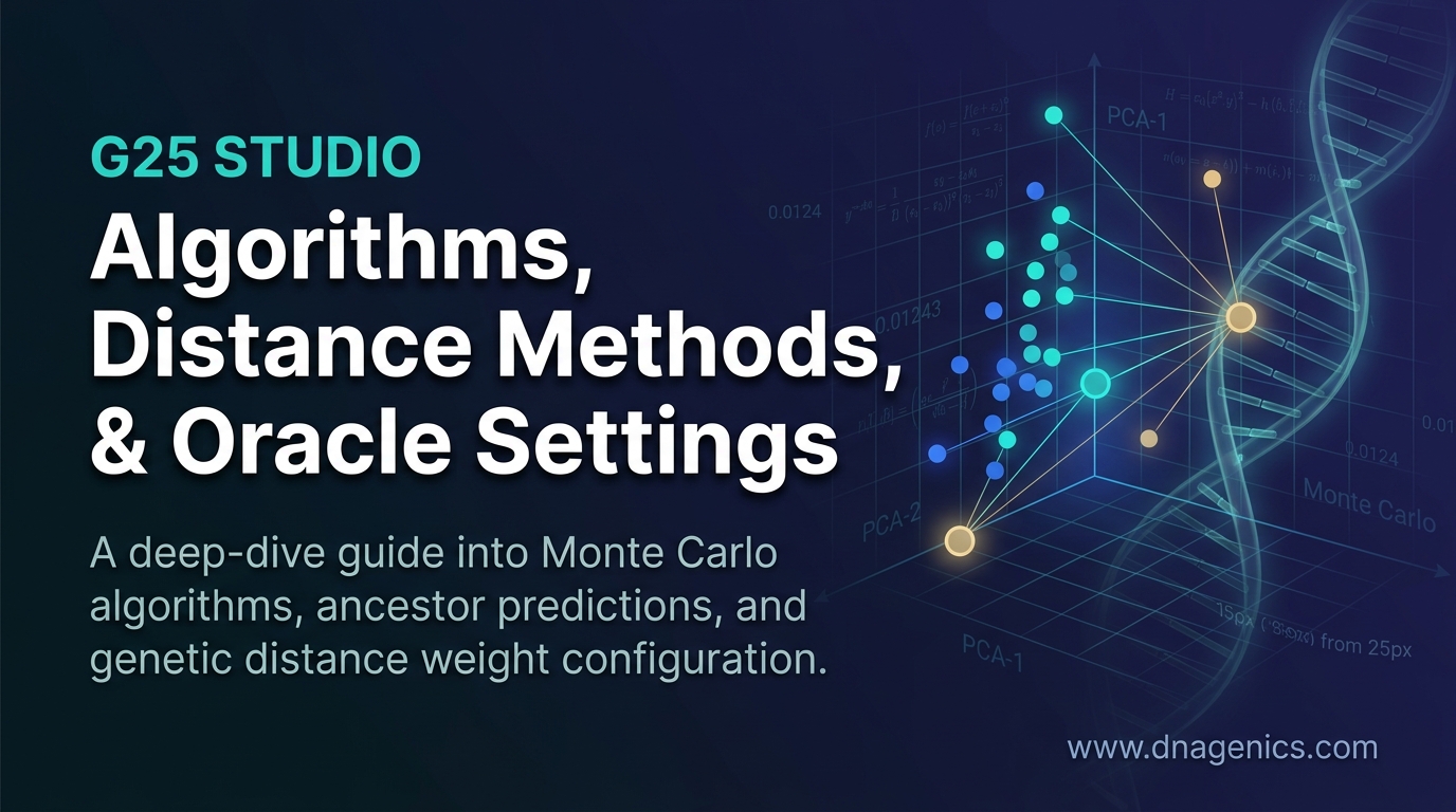 Cover image for G25 Studio: Algorithms, Distance Methods, and Oracle Settings
