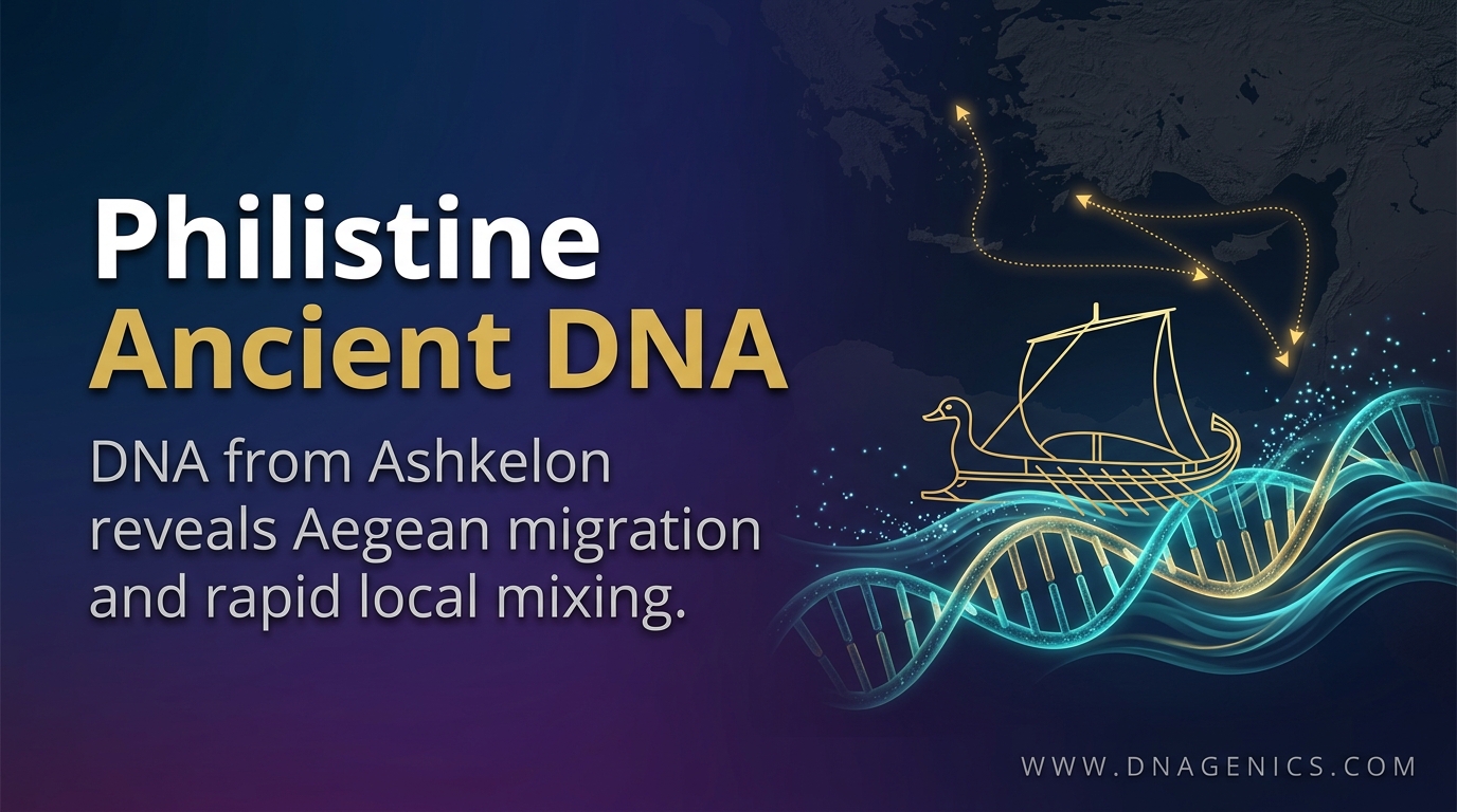 Ancient DNA analysis revealing Philistine ancestry in Iron Age Ashkelon