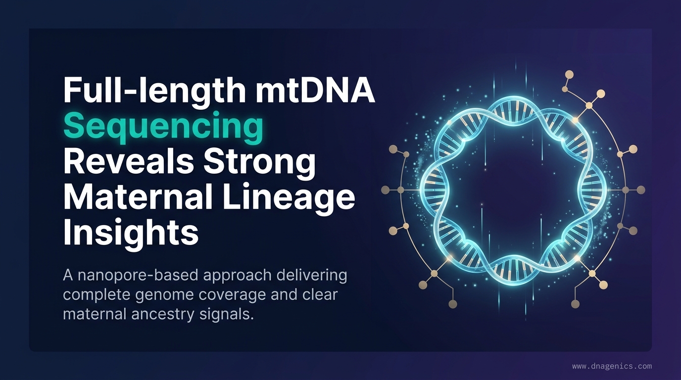Graphical abstract of full-length mtDNA sequencing across eight pedigrees