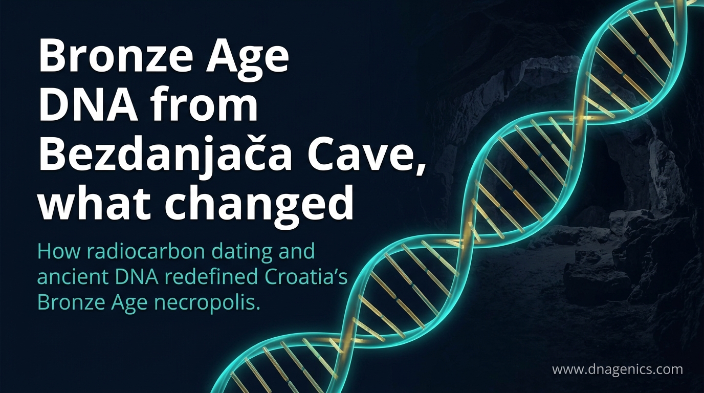 Ancient DNA and radiocarbon dating results from Bezdanjača Cave in Croatia showing Bronze Age and later burials