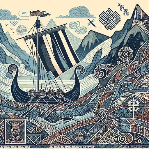 Illustration of Viking Age landscape