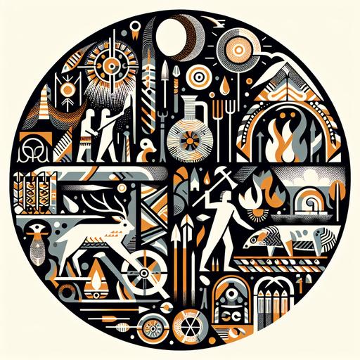Illustration of Nordic Bronze Age landscape