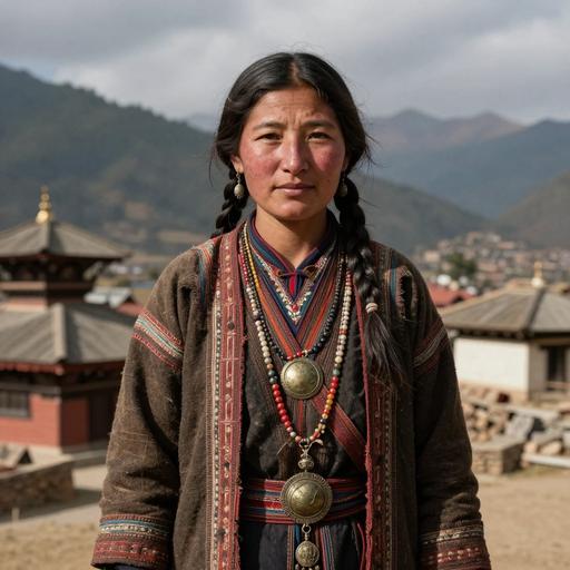 Portrait of ancient individual M4681 from Nepal, dated 800 BCE - 150 CE