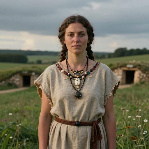 Portrait of ancient individual 1H06 from France, dated 3330 BCE - 3018 BCE