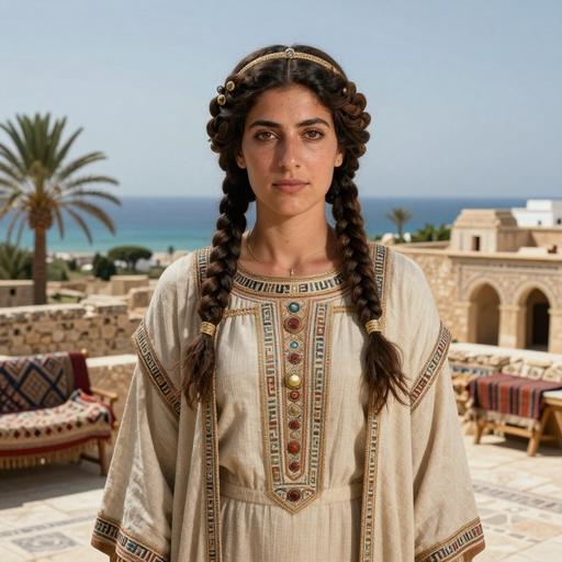 Portrait reconstruction of A woman buried in Tunisia in the Iron Age era
