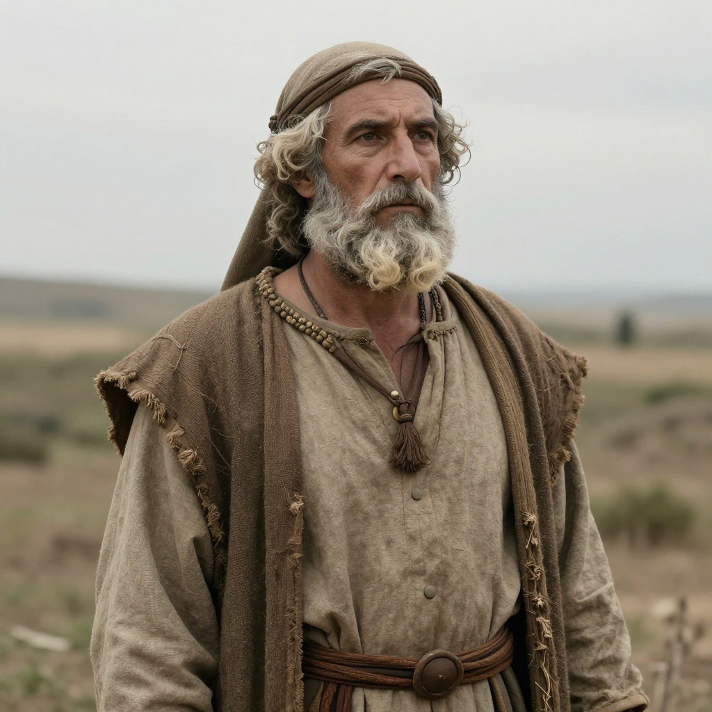 AI-generated portrait of Mesolithic individual, La Braña-Arintero (Castilla y León, León, La Braña), Spain (5991.0 BCE - 5731.0 BCE)