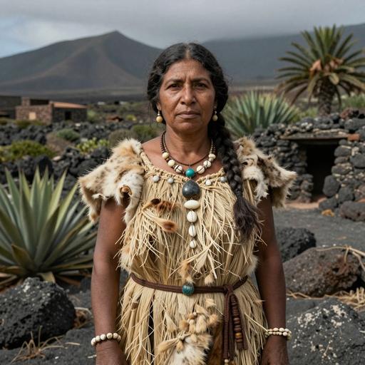 Portrait of ancient individual CAN.045 from Canary Islands, dated 1200 CE
