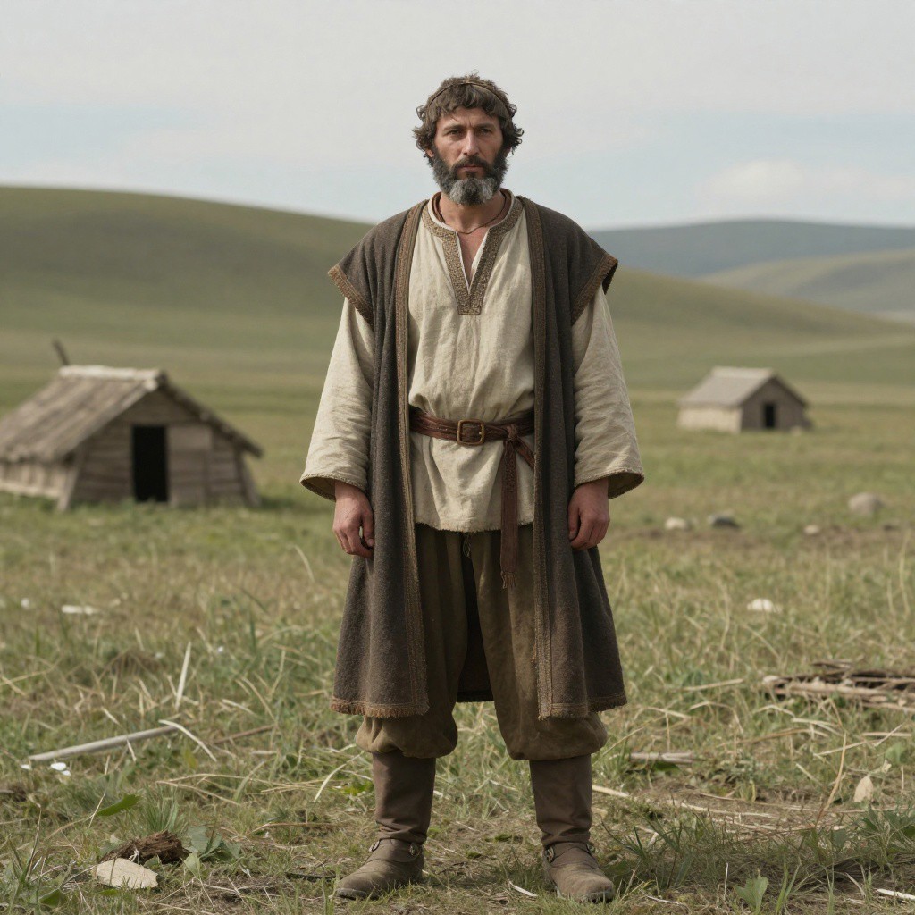 Portrait reconstruction of A man buried in Russia in the  era
