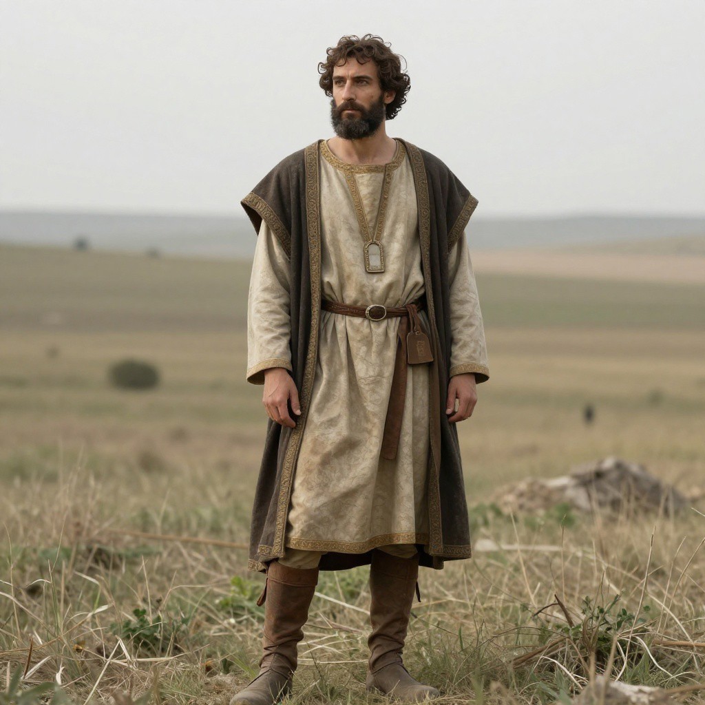 Reconstructed portrait of Late Antiquity Christian individual, Las Gobas (Northern Iberia, Castile and León, Burgos, Condado de Treviño, Laño), Spain (462-1,038 CE)