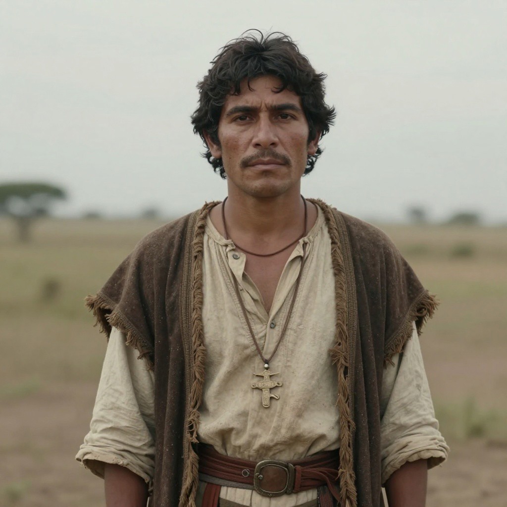 Portrait of ancient individual I35528 from Argentina, dated 950-1150 CE