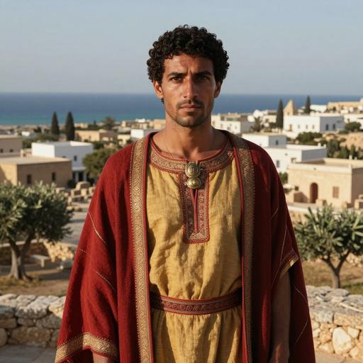 Portrait reconstruction of A man buried in Tunisia in the Iron Age era