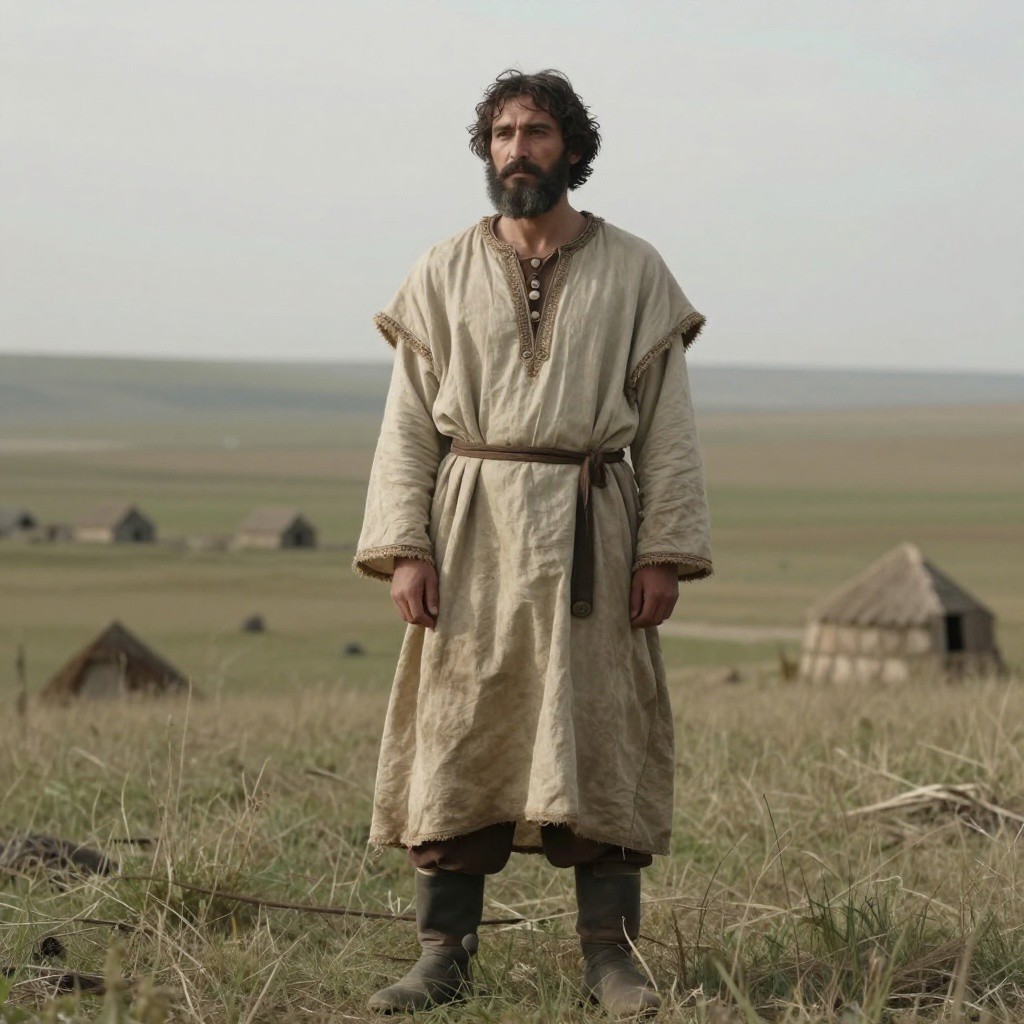 Portrait reconstruction of A man buried in Russia in the  era