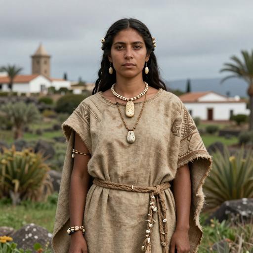 Portrait of ancient individual CAN.040 from Canary Islands, dated 1200 CE