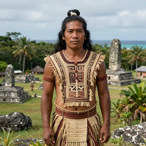 Portrait of ancient individual RBC1 from Guam, dated 383 BCE - 56 BCE