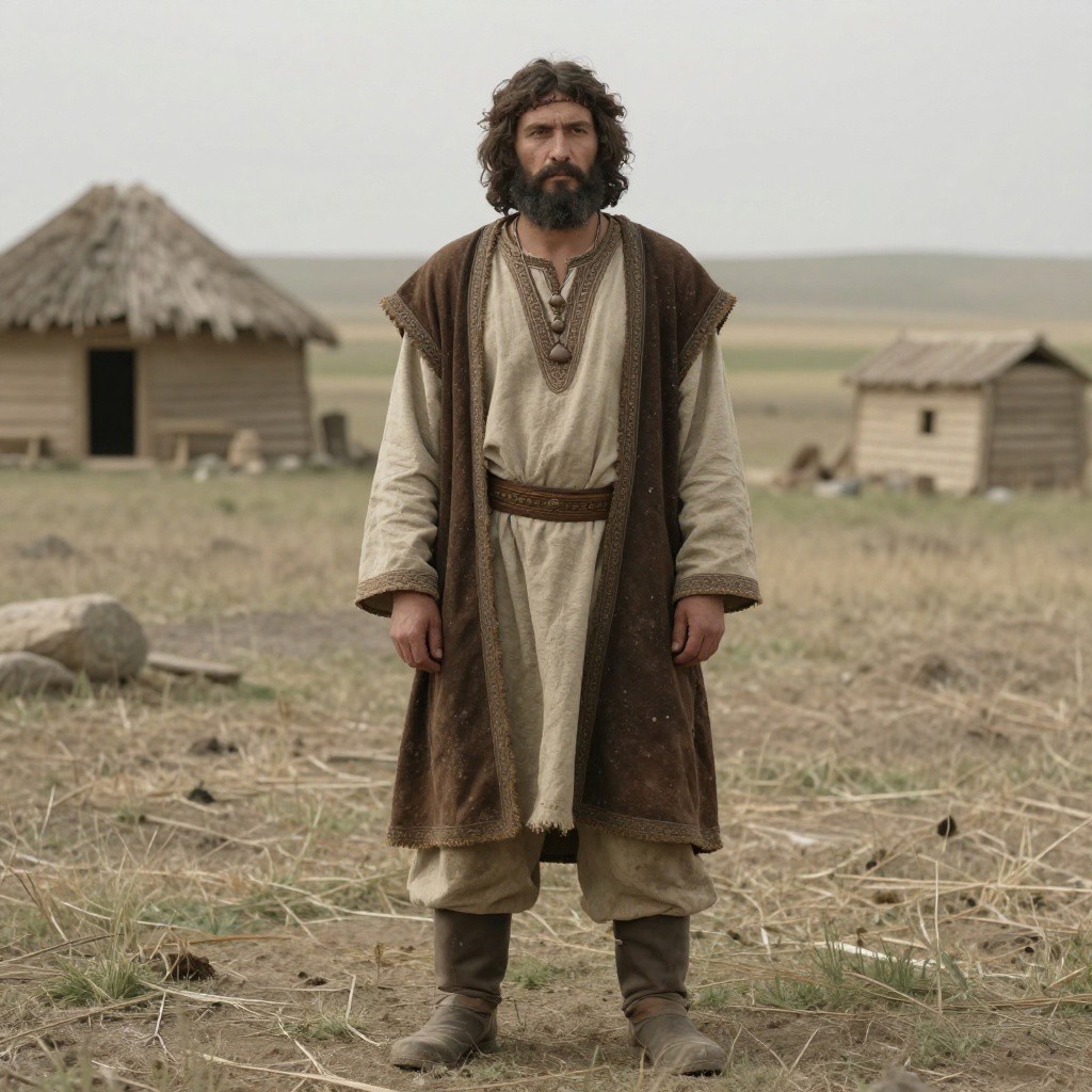 Portrait reconstruction of A man buried in Russia in the  era
