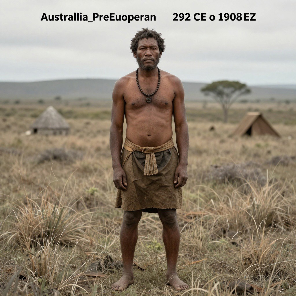 Portrait of ancient individual MH7 from Australia, dated 400-1800 CE