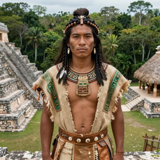 Portrait of ancient individual I8041 from Belize, dated 2204 BCE - 2038 BCE