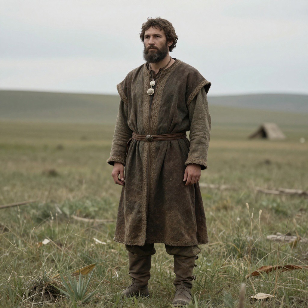 Portrait reconstruction of A man buried in Russia in the  era