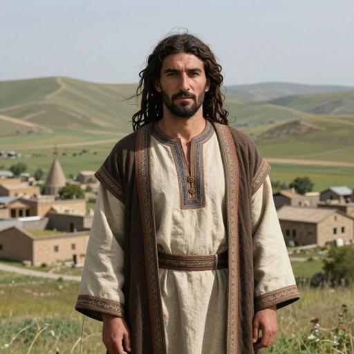 Portrait of ancient individual R11668 from Armenia, dated 1213 BCE