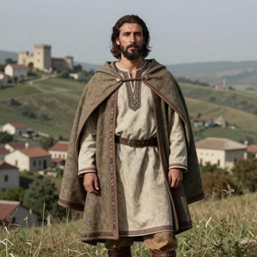 Portrait of ancient individual I13834 from Albania, dated 1402 CE - 1439 CE