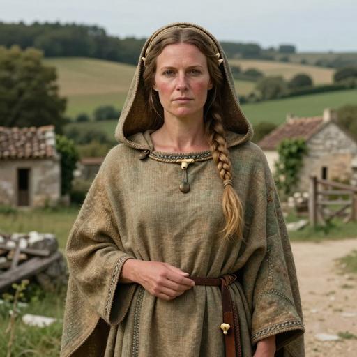 Portrait reconstruction of A woman buried in France in the Middle Ages era