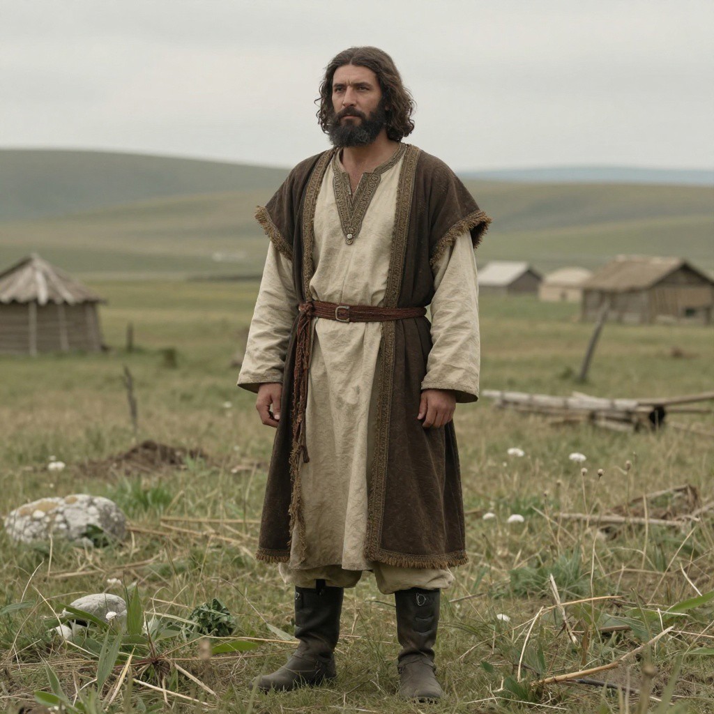 Portrait reconstruction of A man buried in Russia in the  era