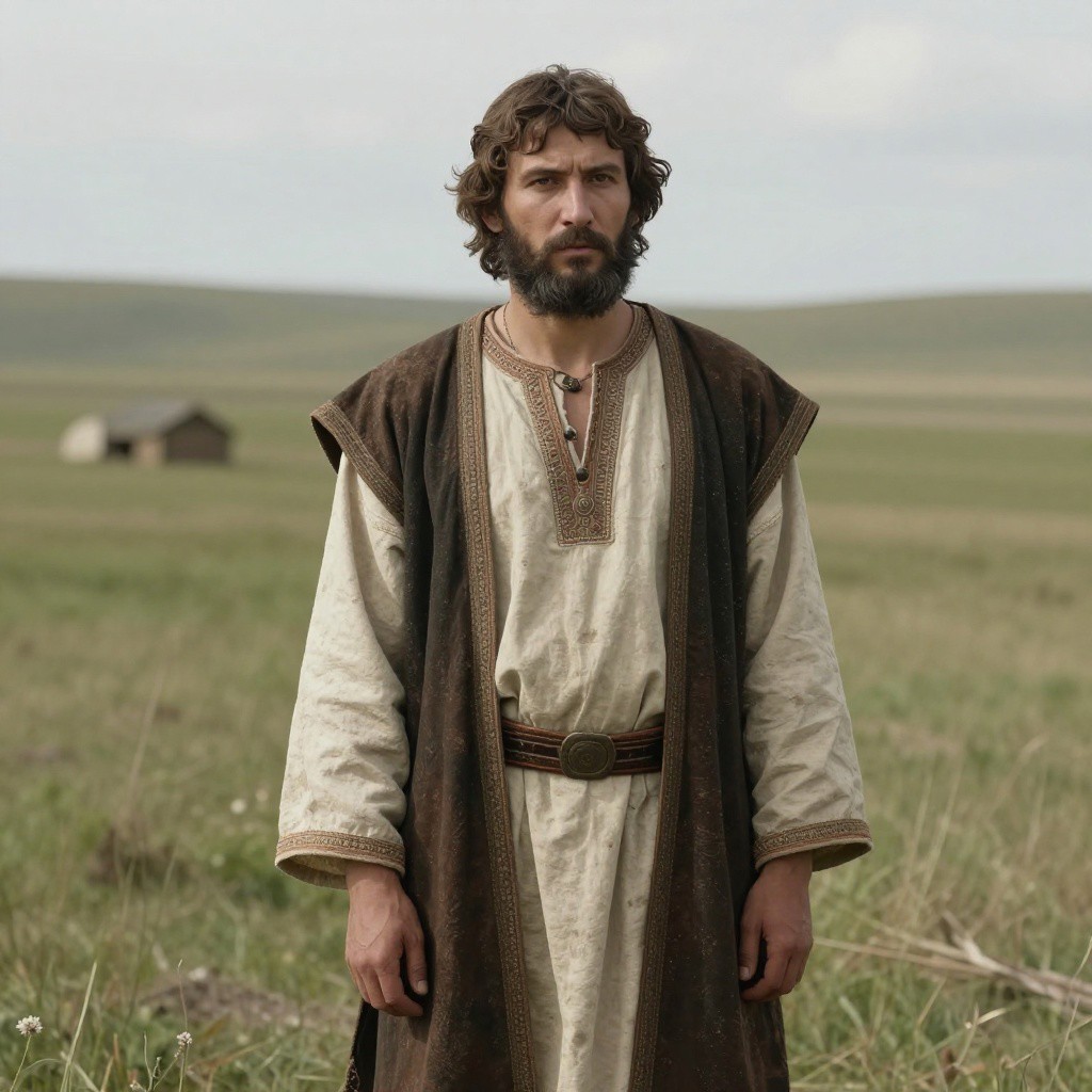 Portrait reconstruction of A man buried in Russia in the  era