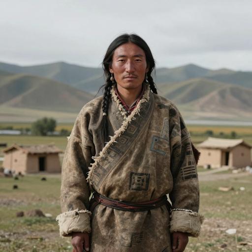 Portrait of ancient individual C4563 from China, dated 400 BCE - 200 BCE