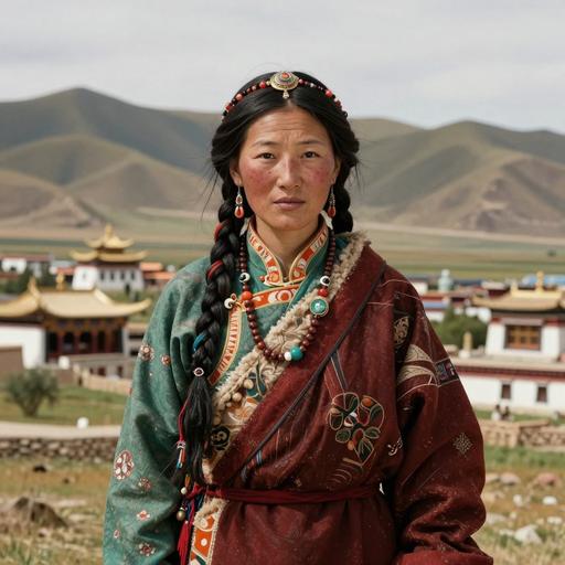 Portrait of ancient individual C5164 from China, dated 900 CE - 1200 CE