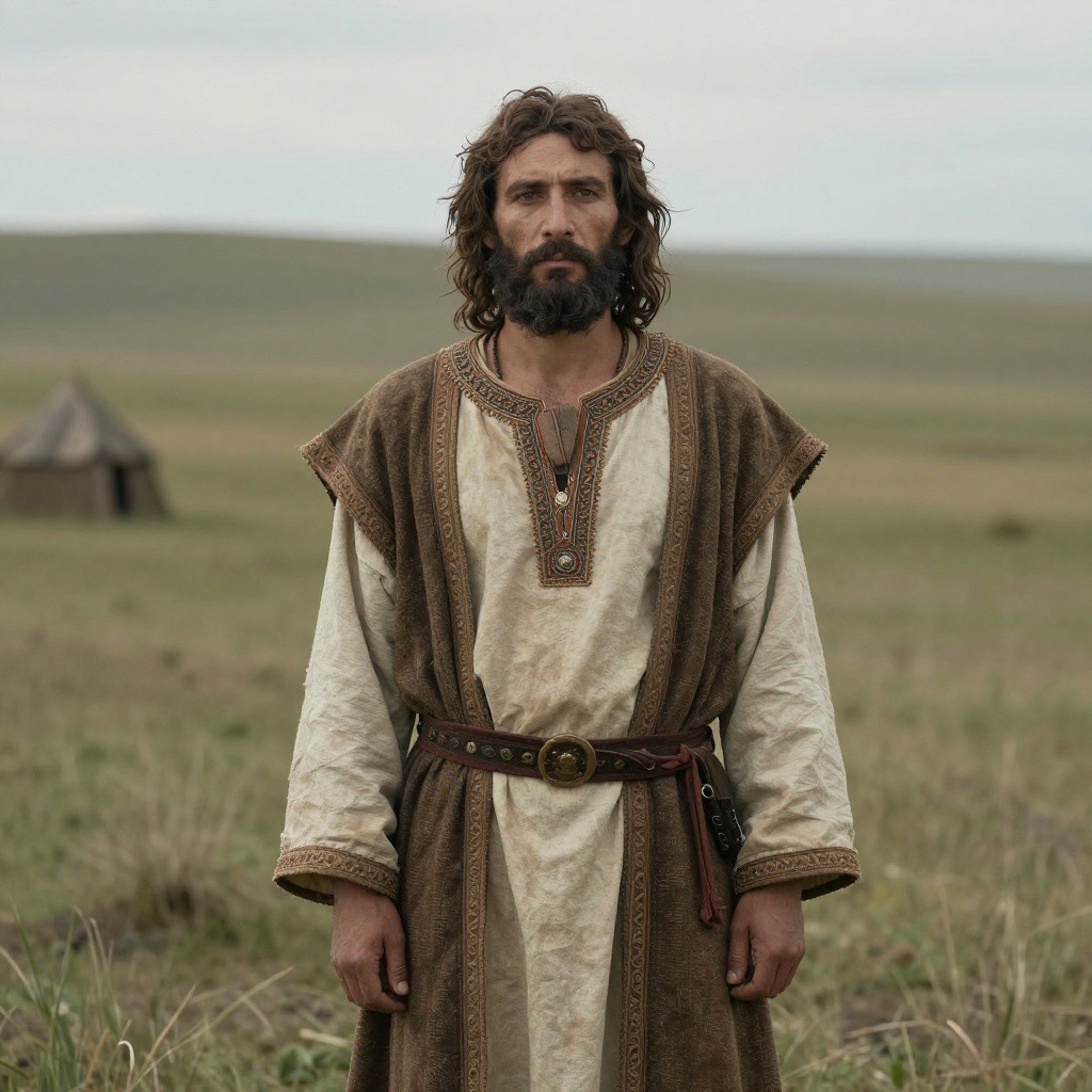 Portrait reconstruction of A man buried in Russia in the  era