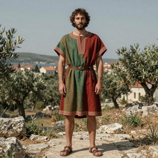 Portrait of ancient individual I34297 from Croatia, dated 300 CE - 500 CE