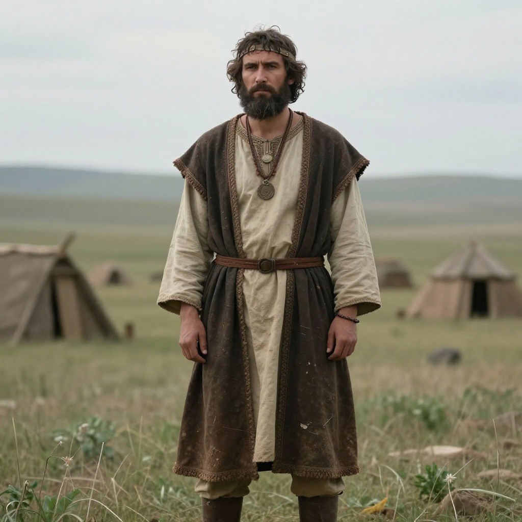 Portrait reconstruction of A man buried in Russia in the  era