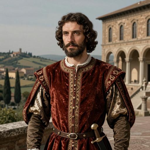 Portrait reconstruction of A man buried in Italy in the Middle Ages era