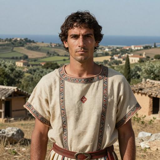 Portrait of ancient individual SAL001 from Italy, dated 1260 BCE - 1048 BCE