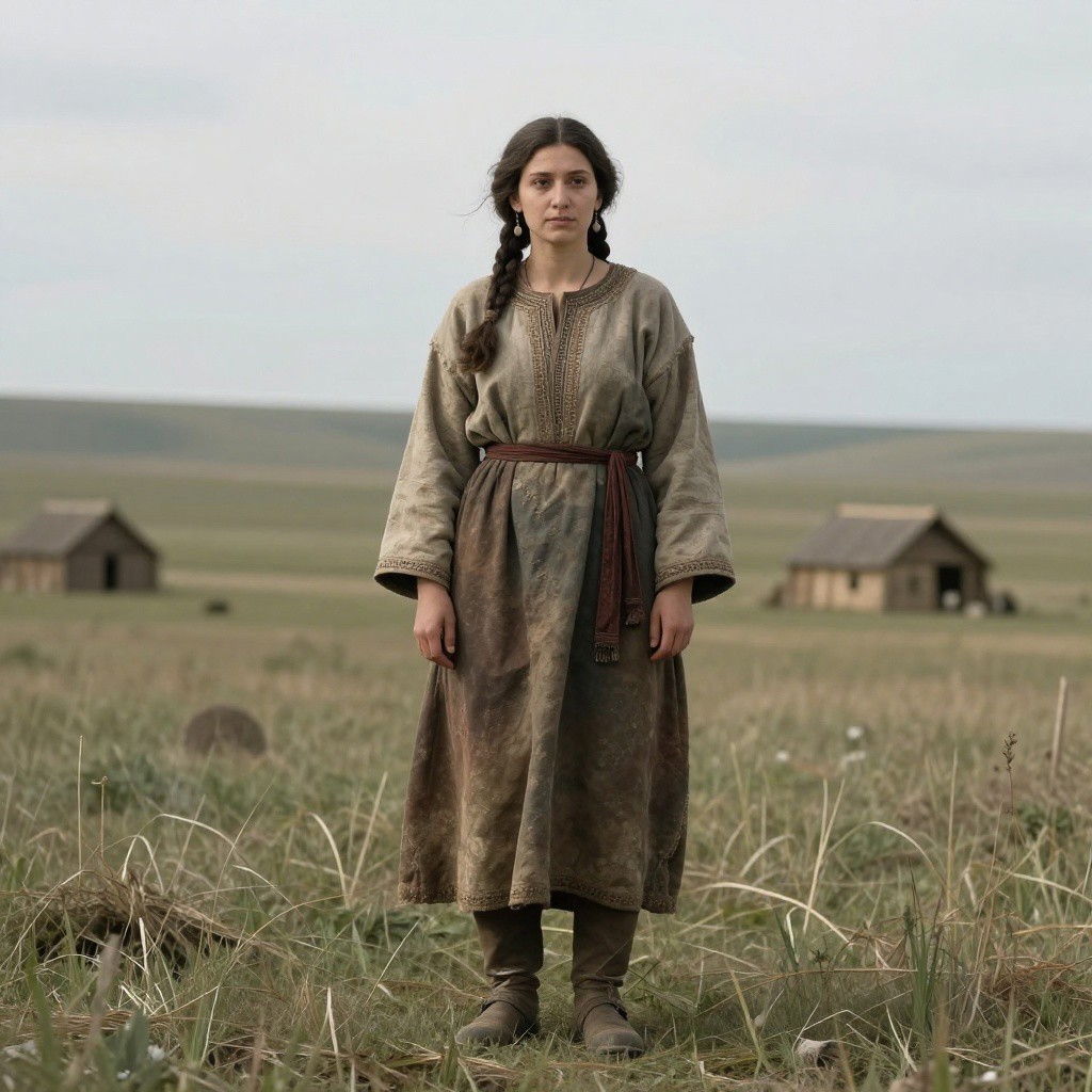 Portrait reconstruction of A woman buried in Russia in the  era