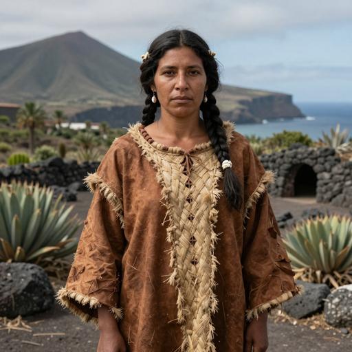 Portrait of ancient individual CAN.035 from Canary Islands, dated 1200 CE