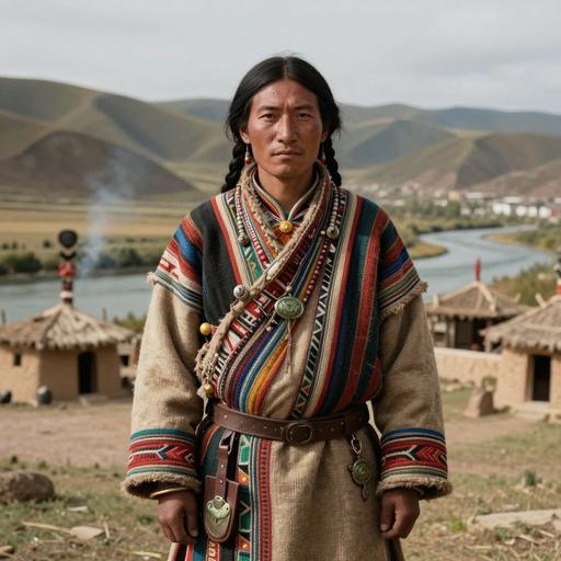 Portrait of ancient individual CSP137 from China, dated 1100 BCE - 750 BCE