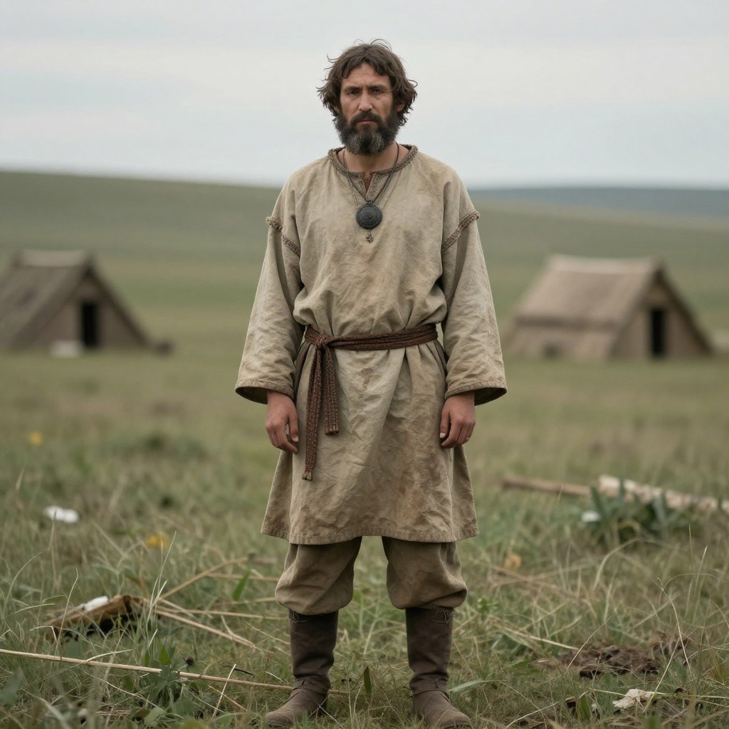 Portrait reconstruction of A man buried in Russia in the  era