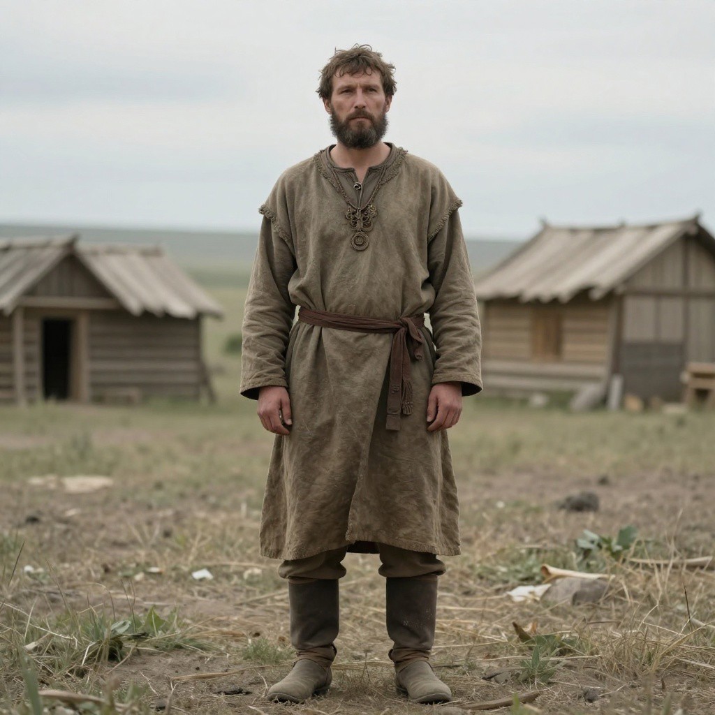 Portrait reconstruction of A man buried in Russia in the  era