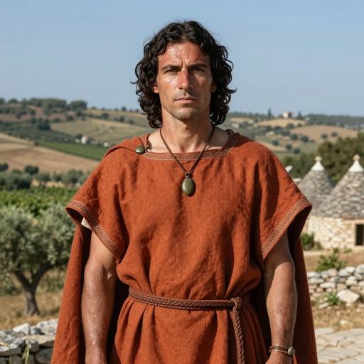 Portrait of ancient individual ORD014 from Italy, dated 750 BCE - 408 BCE